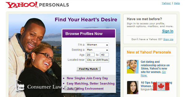 Yahoo Dating sito UK andare pesce agenzia di incontri